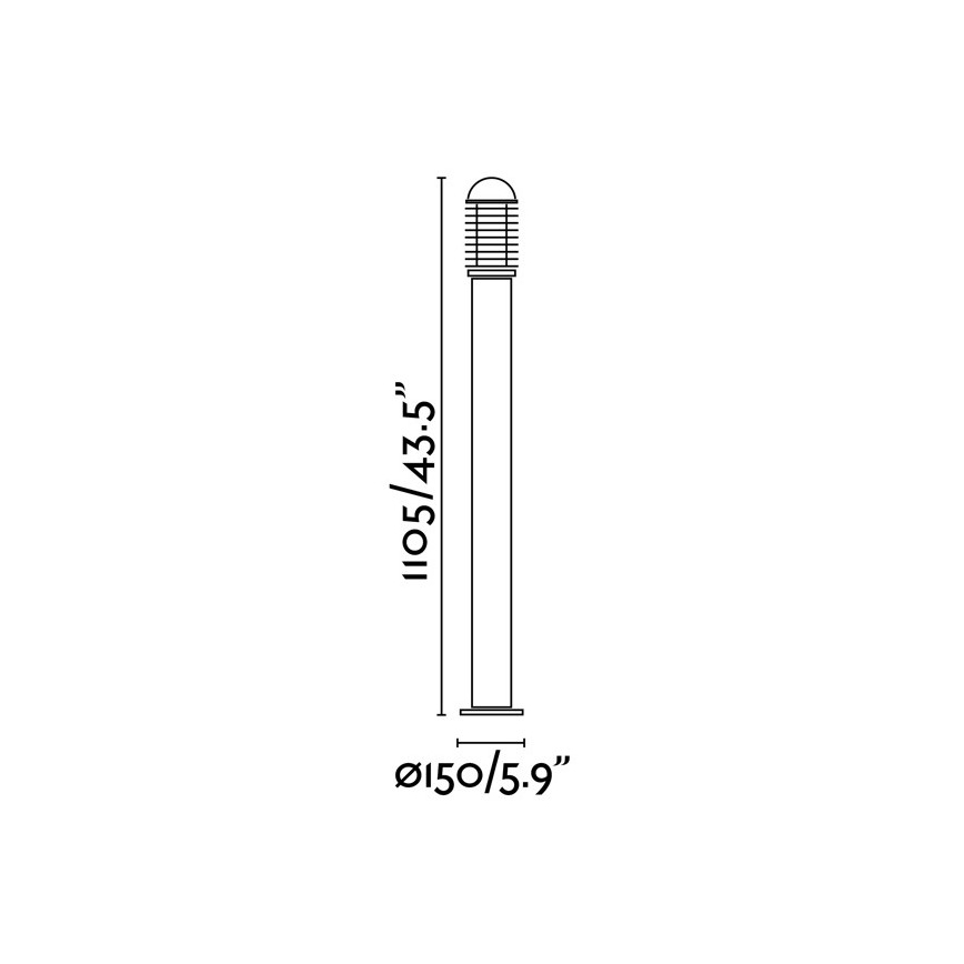 FARO 73460 - Udendørslampe VERNO-G 1xE27/60W/230V IP44