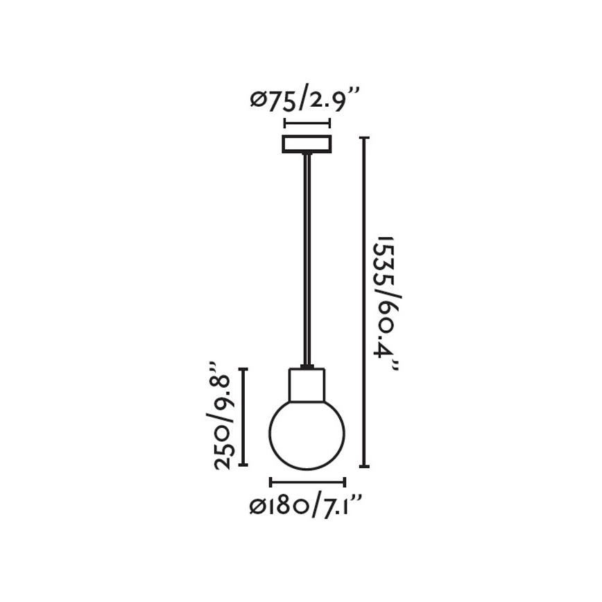 FARO 74427C-01 - Udendørs pendel MOON 1xE27/15W/230V IP44