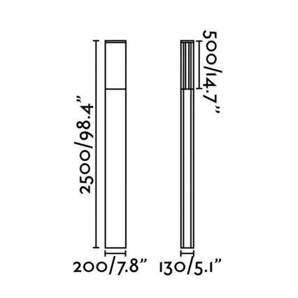 FARO 74444E - Udendørslampe DATNA 2G11/36W/230V IP65