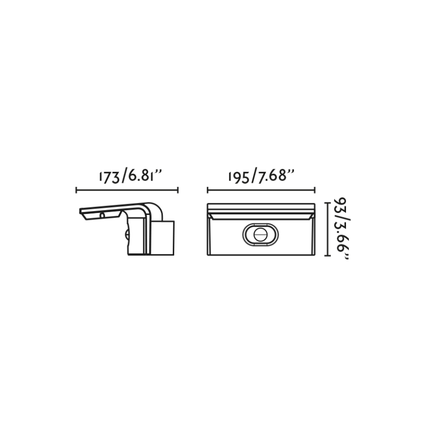 FARO 74456 - LED solcelledrevet væglampe med sensor LUMA LED/5W/3,7/230V IP65 antracit