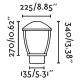 FARO 75001 - Udendørslampe WILMA 1xE27/100W/230V IP44