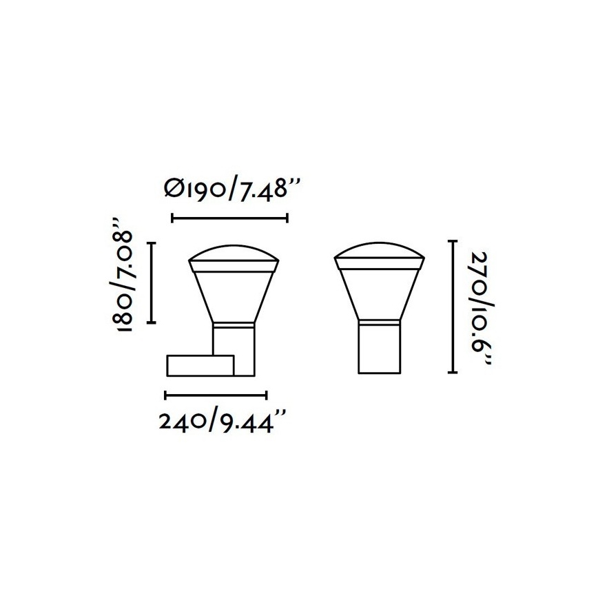 FARO 75536 - Udendørs LED væglampe SHELBY LED/10W/230V IP44