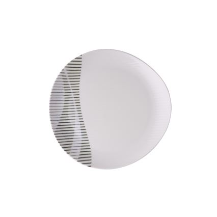 Farverigt 24-delt middagsservis i porcelæn