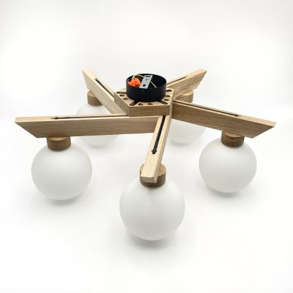 Fastmonteret loftlampe ANTONIO 5xG9/5W/230V eg/hvid