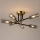 Fastmonteret loftlampe TESSA 6xG9/8W/230V messing/røget sort
