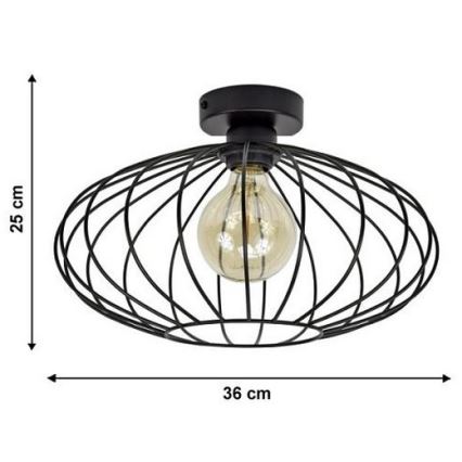 Fastmonteret lysekrone EARTH L 1xE27/60W/230V