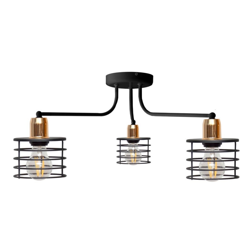 Fastmonteret lysekrone EDISON 3xE27/15W/230V