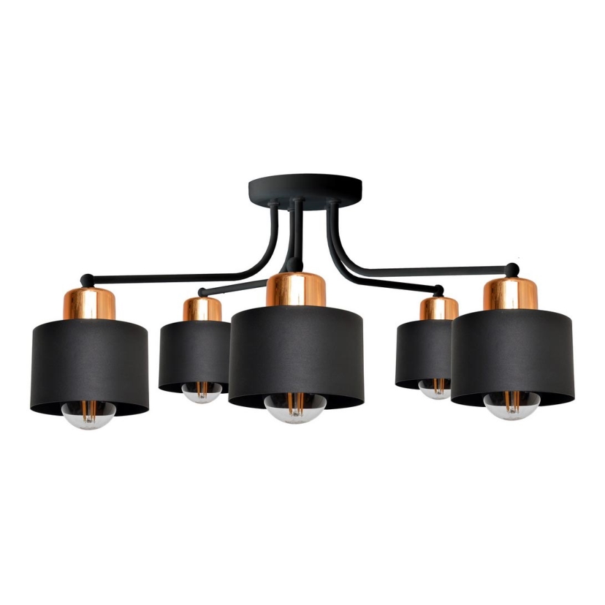 Fastmonteret lysekrone EDISON 5xE27/15W/230V