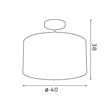 Fastmonteret lysekrone FELIX 3xE27/60W/230V antik sort