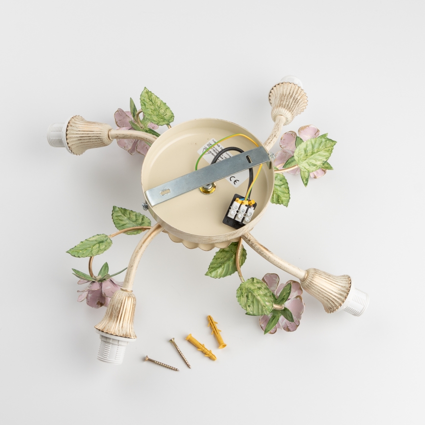 Fastmonteret lysekrone FIORINTINO 4xE14/40W/230V