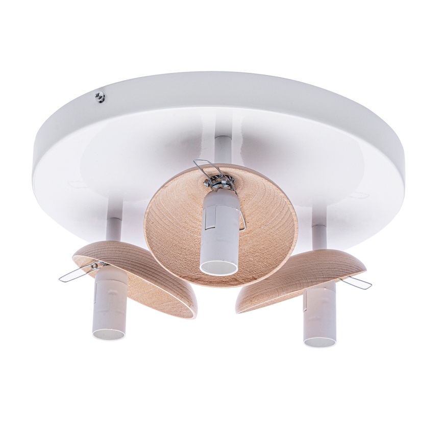 Fastmonteret lysekrone SFERA WOOD 3xE14/40W/230V