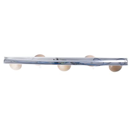 Fastmonteret lysekrone SFERA WOOD 5xE14/40W/230V