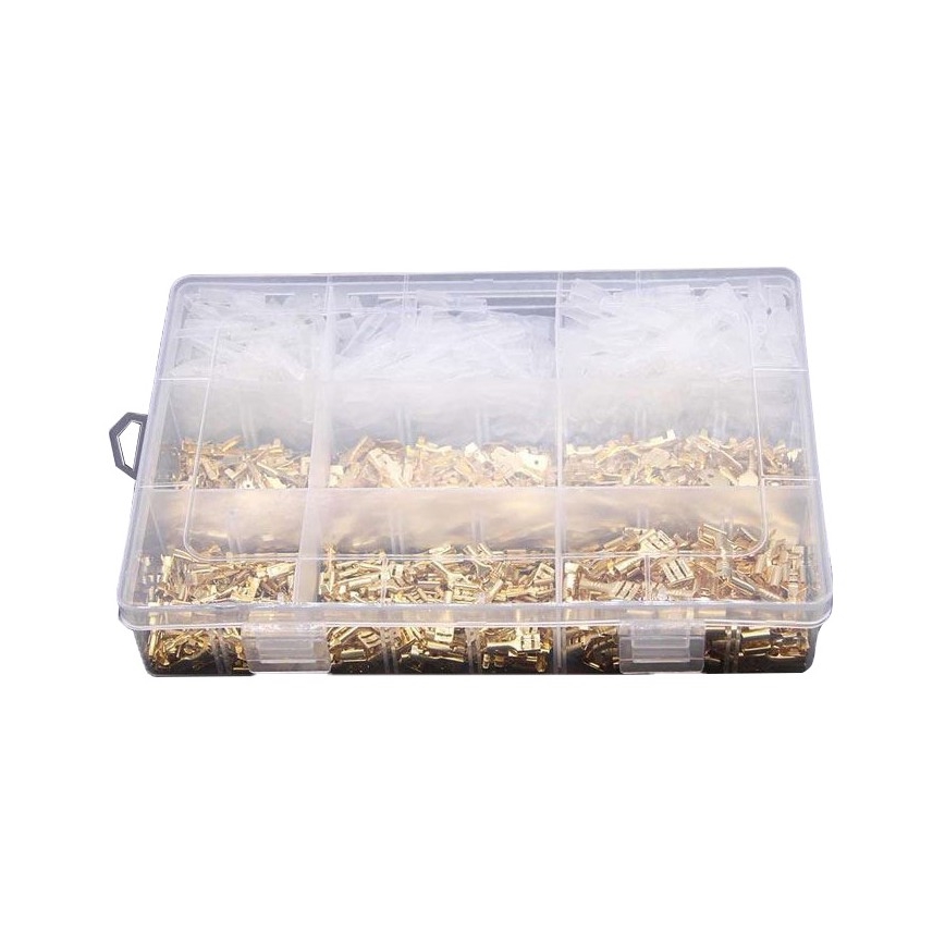 Faston terminaler, toppe, hætter 2,8-4,8-6,3 mm - 900 dele
