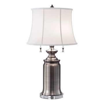 Feiss - Bordlampe STATEROOM 2xE27/60W/230V sølvfarvet