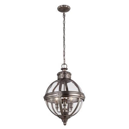 Feiss - Pendel med kædeophæng ADAMS 3xE14/60W/230V bronze