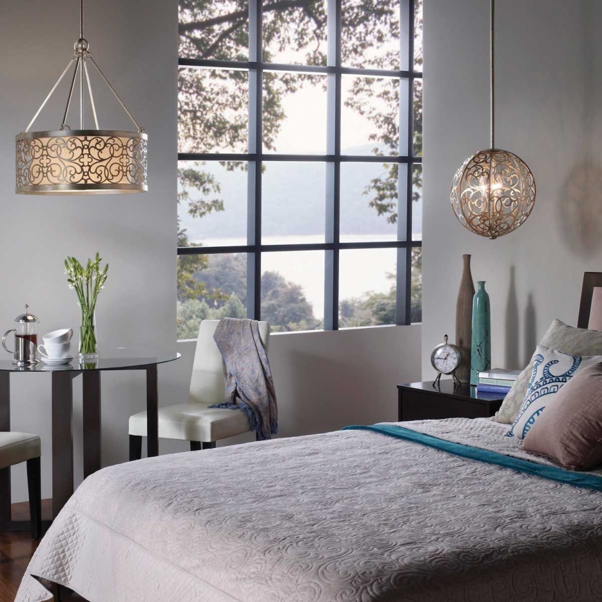 Feiss - ARABESQUE stangmonteret lysekrone 4xE27/60W/230V guld