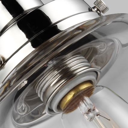 Feiss - Pendel BASKIN 1xE27/60W/230V skinnende krom