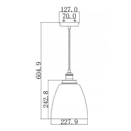 Feiss - Pendel BASKIN 1xE27/60W/230V skinnende krom