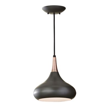 Feiss - Pendel på ledning BESO 1xE27/60W/230V Ø 25,4 cm sort/kobber