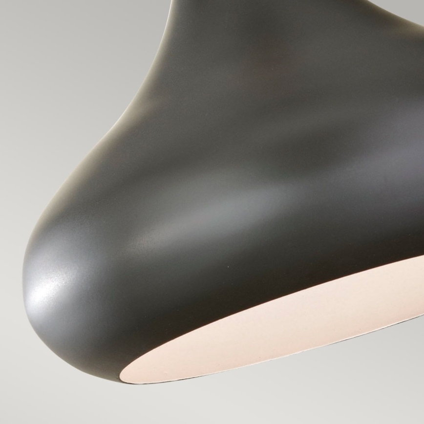Feiss - Pendel på ledning BESO 1xE27/60W/230V Ø 25,4 cm sort/kobber