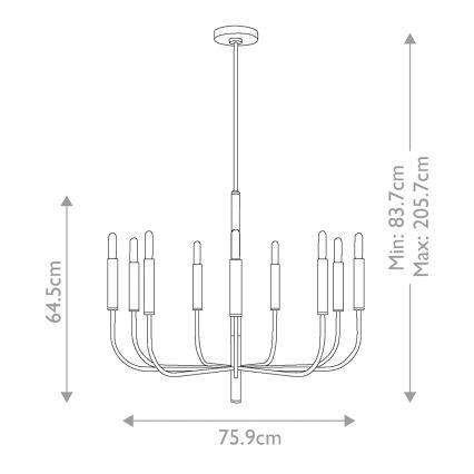 Feiss - Pendellampe BRIANNA 9xE14/60W/230V