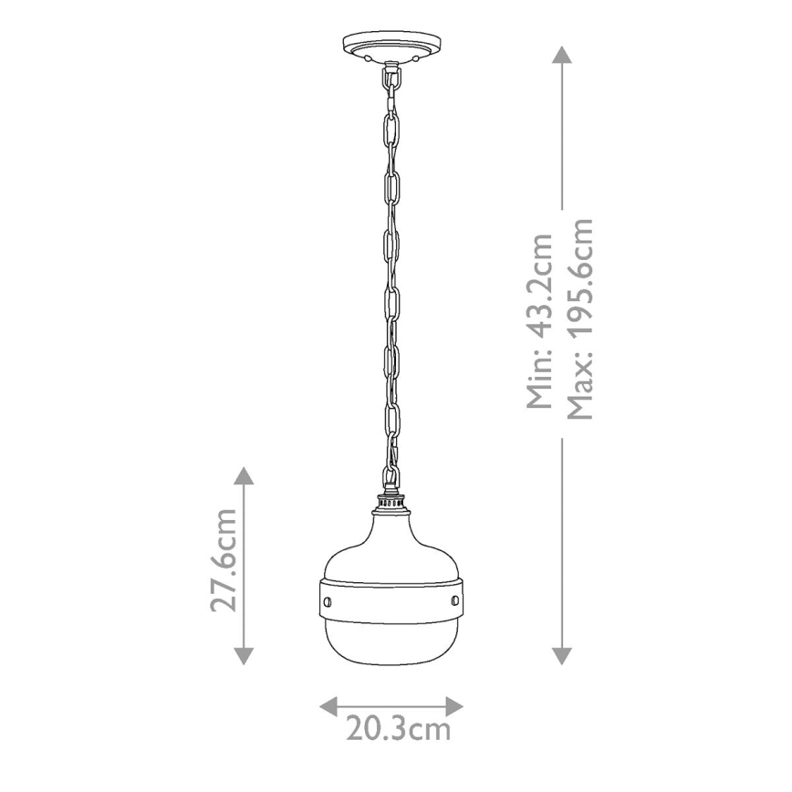 Feiss - Pendel med kædeophæng CADENCE 1xE27/75W/230V