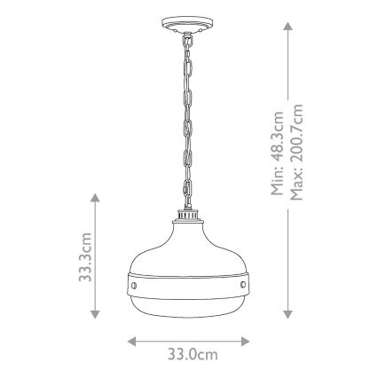 Feiss - Pendel med kædeophæng CADENCE 2xE27/75W/230V