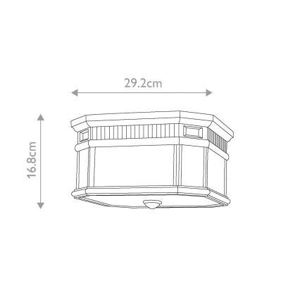 Feiss - Udendørs loftlampe COTSWOLD LANE 2xE27/60W/230V IP44