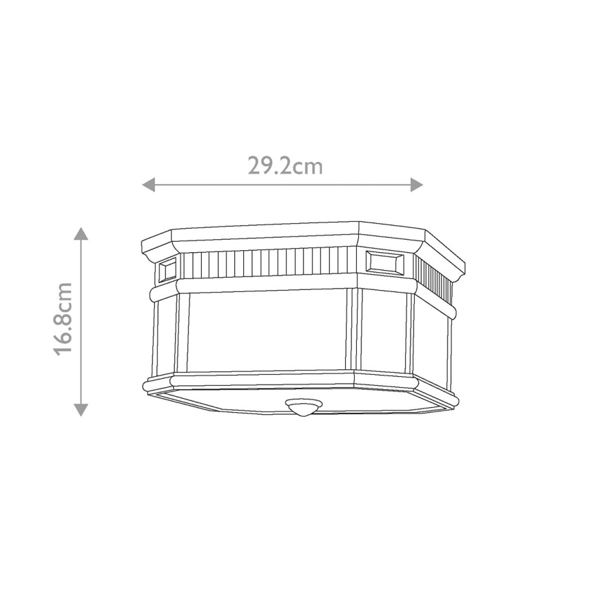 Feiss - Udendørs loftlampe COTSWOLD LANE 2xE27/60W/230V IP44