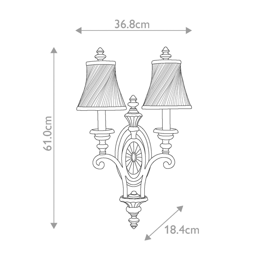 Feiss - Væglampe DRAWING ROOM 2xE14/60W/230V