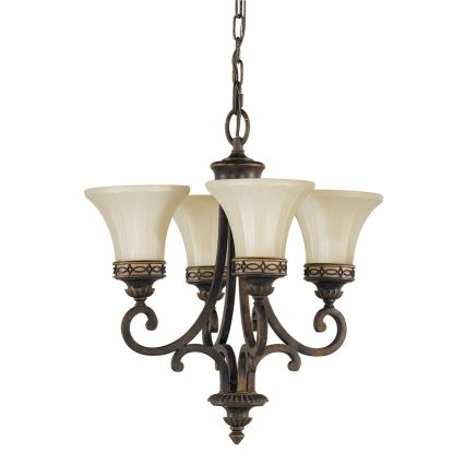 Feiss - Pendel med kædeophæng DRAWING ROOM 4xE27/60W/230V
