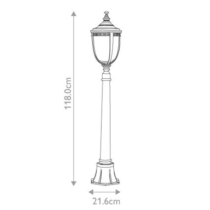 Feiss - Udendørslampe ENGLISH BRIDLE 3xE14/60W/230V IP44