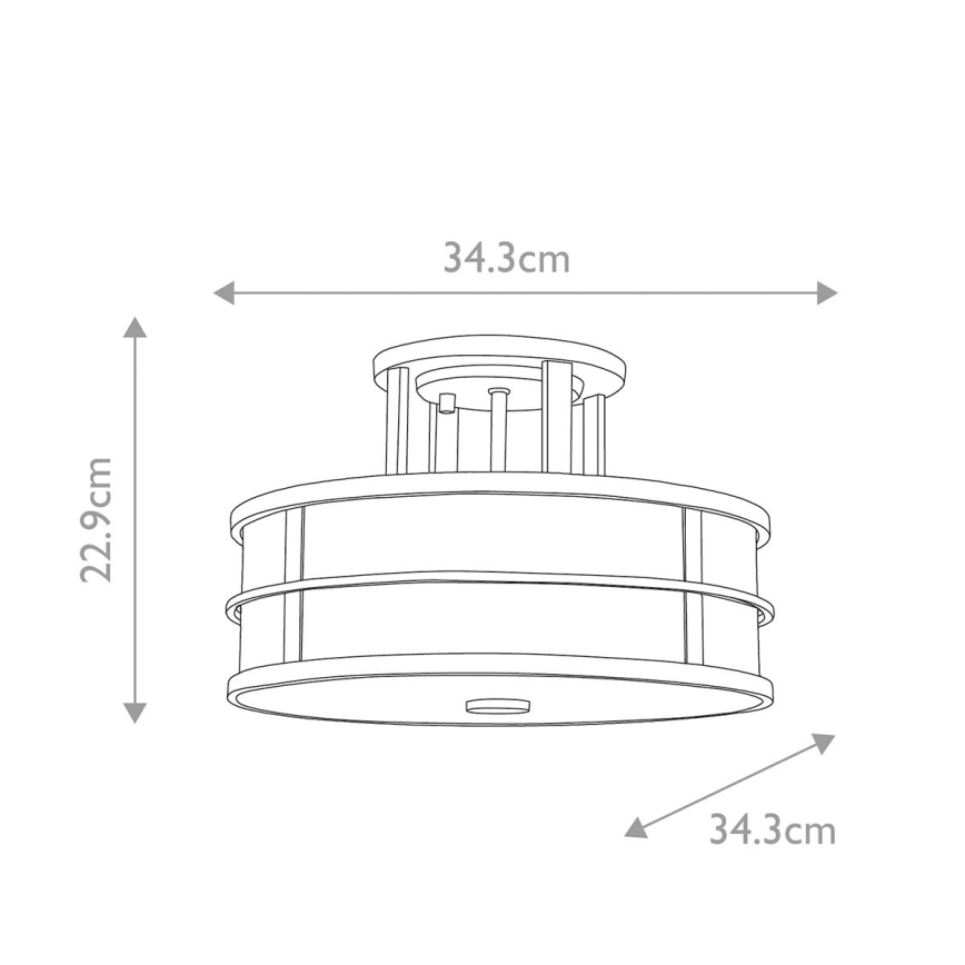 Feiss - Loftlampe FUSION 3xE27/40W/230V