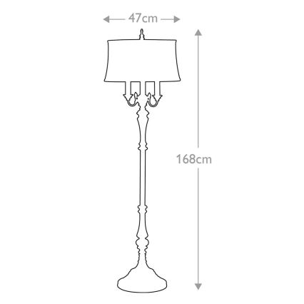 Feiss - Gulvlampe GIBSON 4xE27/60W/230V
