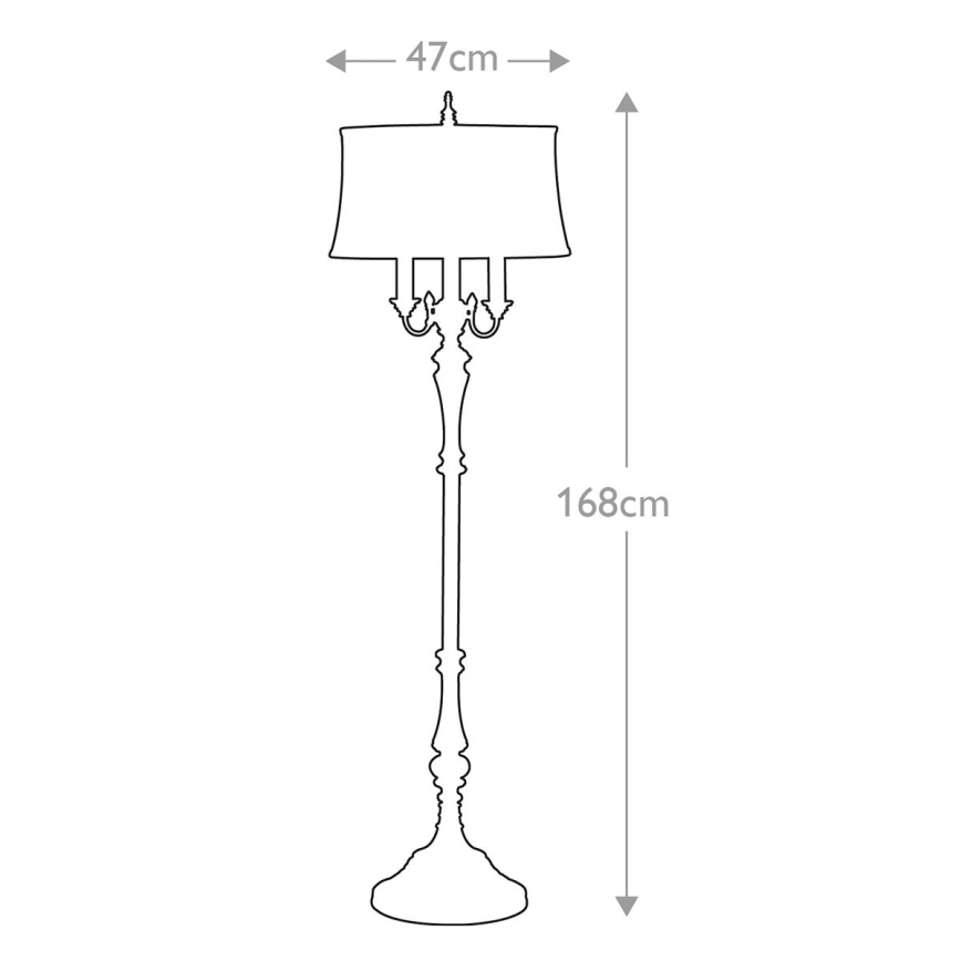 Feiss - Gulvlampe GIBSON 4xE27/60W/230V