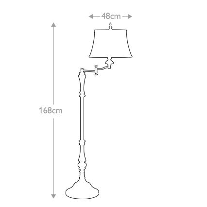Feiss - Gulvlampe GIBSON 1xE27/60W/230V