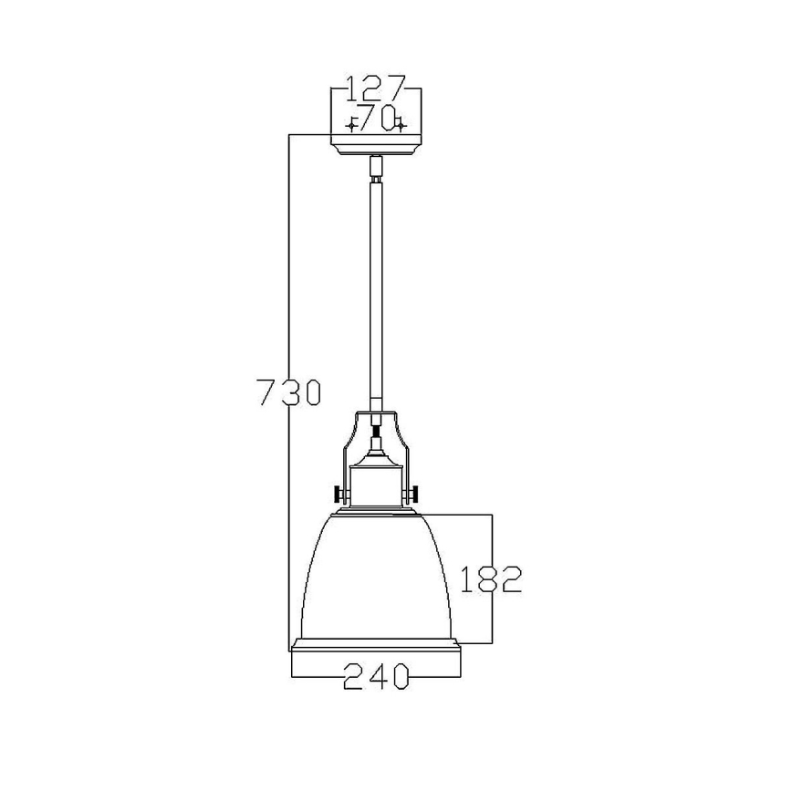 Feiss - Pendellampe HOBSON 1xE27/60W/230V bronze
