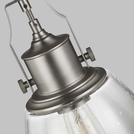 Feiss - Pendellampe HOBSON 1xE27/60W/230V sølvfarvet