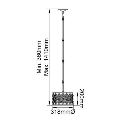Feiss - Pendellampe LUCIA 1xE27/60W/230V