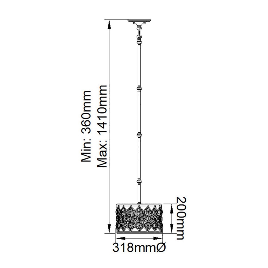 Feiss - Pendellampe LUCIA 1xE27/60W/230V