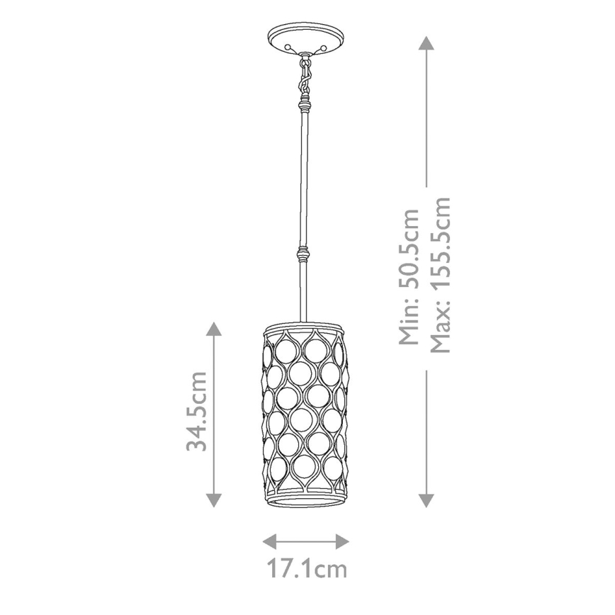 Feiss - Pendellampe LUCIA 1xE27/60W/230V