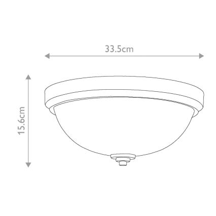Feiss - Loftlampe til badeværelse MALIBU 2xE27/60W/230V IP44