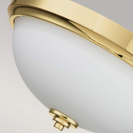 Feiss - MALIBU badeværelsesloftlampe 2xE27/60W/230V IP44, guld