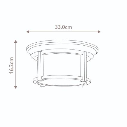 Feiss - Udendørs loftlampe MERRIL 2xE27/60W/230V IP44
