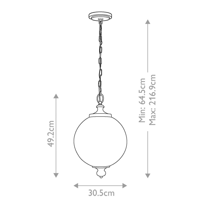 Feiss - Pendel med kædeophæng PARKMAN 1xE27/60W/230V