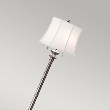 Feiss - Gulvlampe STATEROOM 2xE27/60W/230V sølvfarvet