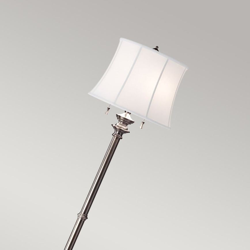 Feiss - Gulvlampe STATEROOM 2xE27/60W/230V sølvfarvet