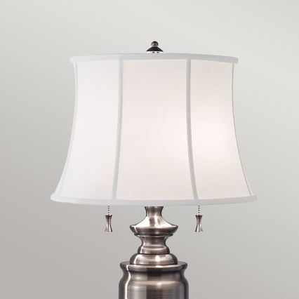 Feiss - Bordlampe STATEROOM 2xE27/60W/230V sølvfarvet