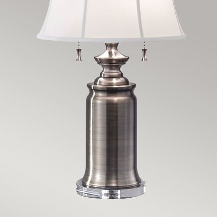 Feiss - Bordlampe STATEROOM 2xE27/60W/230V sølvfarvet