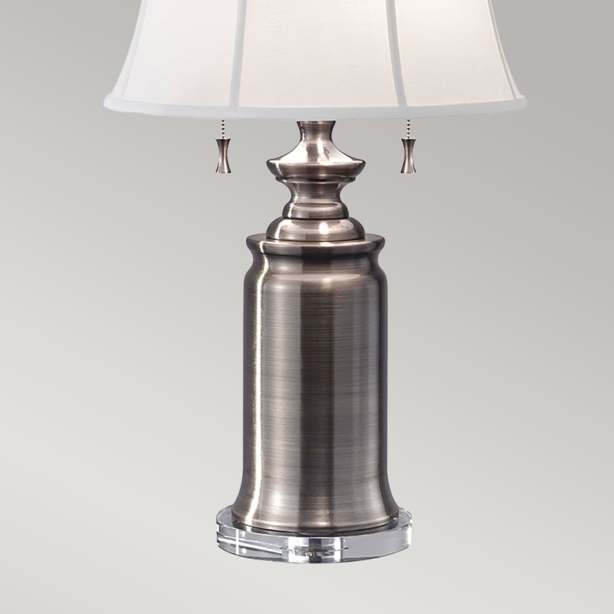 Feiss - Bordlampe STATEROOM 2xE27/60W/230V sølvfarvet